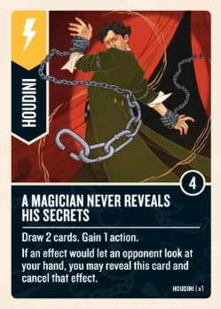 A Magician Never Reveals His Secrets card face 1