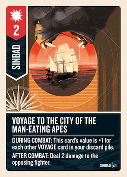 Voyage to the City of the Man-Eating Apes card face 1